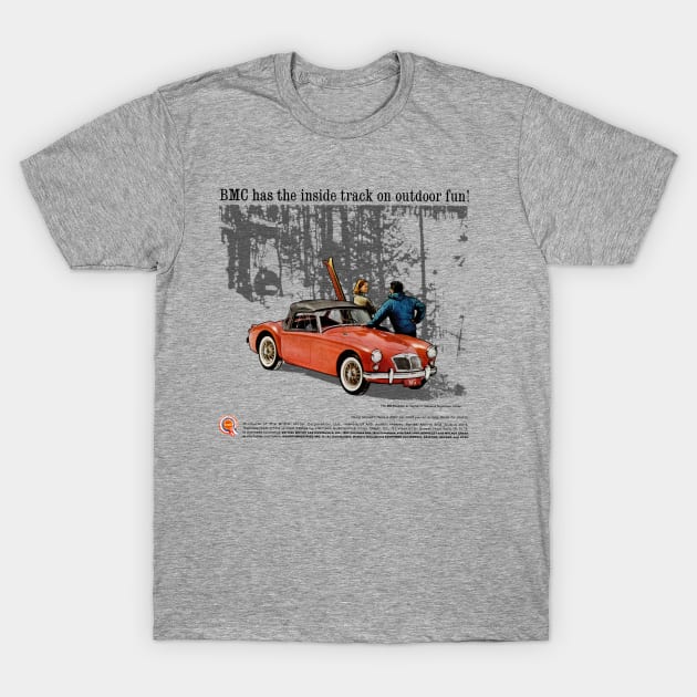 MG MGA - advert T-Shirt by Throwback Motors